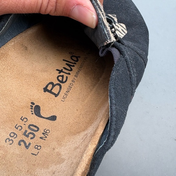 Birkenstock Betula Clog Women's 8 39 Black Zebra Kiltie Leather Slip On Shoe - Picture 5 of 6